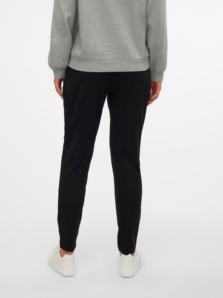 Mamalicious Black Maternity Drawstring Cuffed Casual Trousers - Image 2 of 4