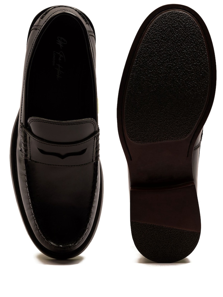 Off The Hook Monro Leather Penny Loafers Slip-On Shoes - Image 10 of 10