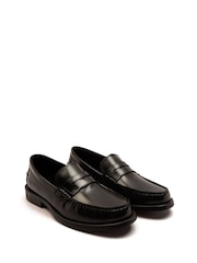 Off The Hook Monro Leather Penny Loafers Slip-On Shoes - Image 6 of 10