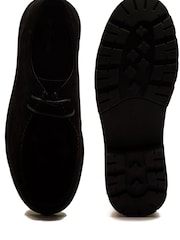 Off The Hook Black Jovi Casual Lace-Up Suede Leather Boat Shoes - Image 8 of 10