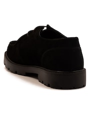 Off The Hook Black Jovi Casual Lace-Up Suede Leather Boat Shoes - Image 9 of 10
