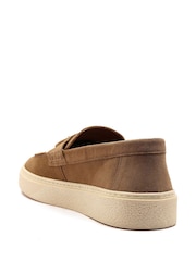 Off The Hook Brown Rory Suede Tassel Loafers with Flat Sole - Image 7 of 10