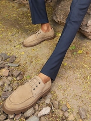 Off The Hook Light Brown Harvey Suede Leather Casual Lace-Up Boat Shoes - Image 2 of 10