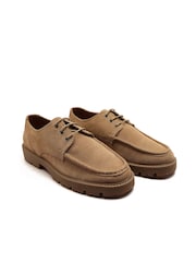 Off The Hook Light Brown Harvey Suede Leather Casual Lace-Up Boat Shoes - Image 5 of 10