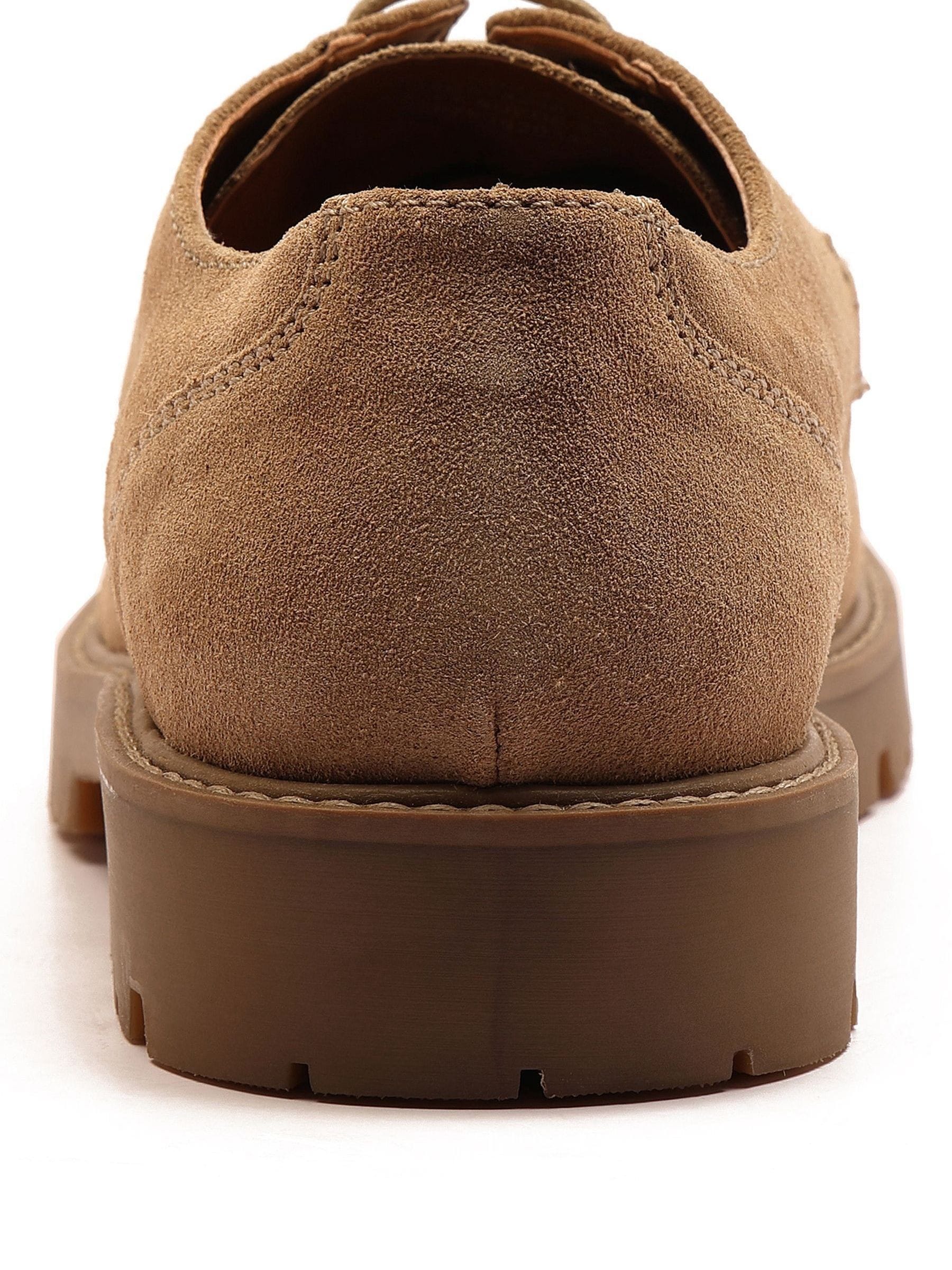 Buy Off The Hook Light Brown Harvey Suede Moc Toe Lace-Up Shoes