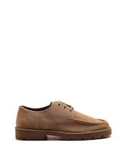 Off The Hook Light Brown Harvey Suede Leather Casual Lace-Up Boat Shoes - Image 6 of 10