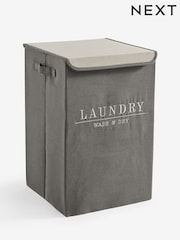 Grey Country  Laundry Hamper Basket - Image 1 of 3