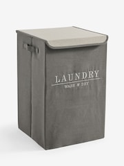 Grey Country  Laundry Hamper Basket - Image 3 of 3
