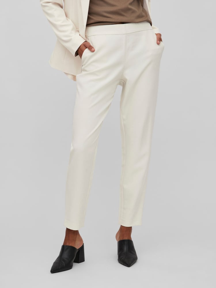 VILA Cream Carrie Suit Trousers - Image 1 of 7 VILA Cream Carrie Suit Trousers - Image 1 of 7