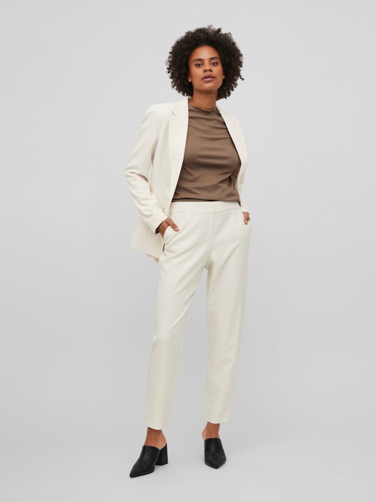 VILA Cream Carrie Suit Trousers - Image 2 of 7 VILA Cream Carrie Suit Trousers - Image 2 of 7