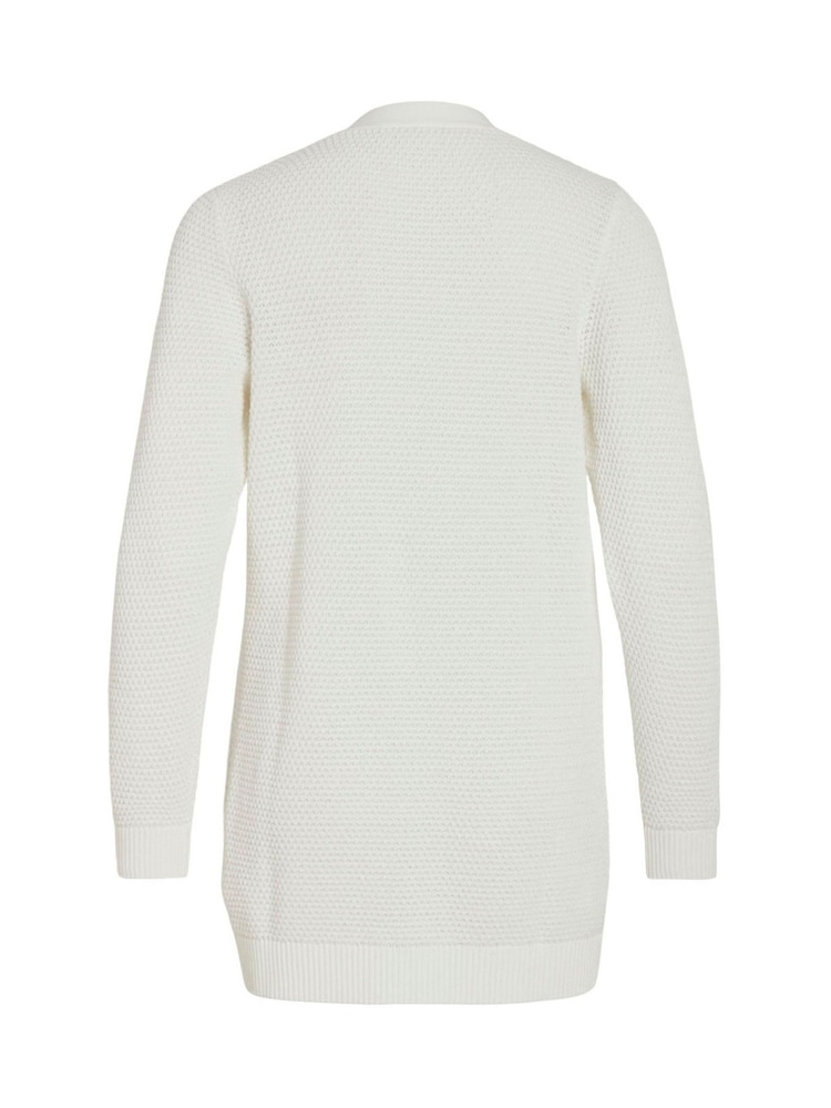VILA White Long 100% Cotton Cardigan - Image 6 of 6 VILA White Long 100% Cotton Cardigan - Image 6 of 6