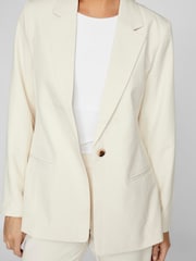 VILA Cream Long Sleeved Blazer - Image 4 of 6