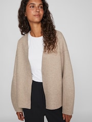 VILA Brown V-Neck Jacket - Image 1 of 6