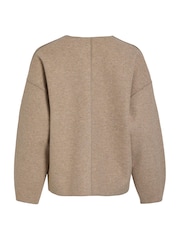 VILA Brown V-Neck Jacket - Image 6 of 6
