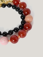 Jigsaw Pink Mixed Bead Bracelet - Image 1 of 4