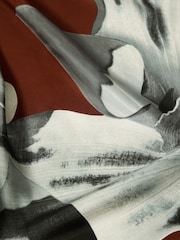 Jigsaw Red Future Botanic Scarf - Image 3 of 5