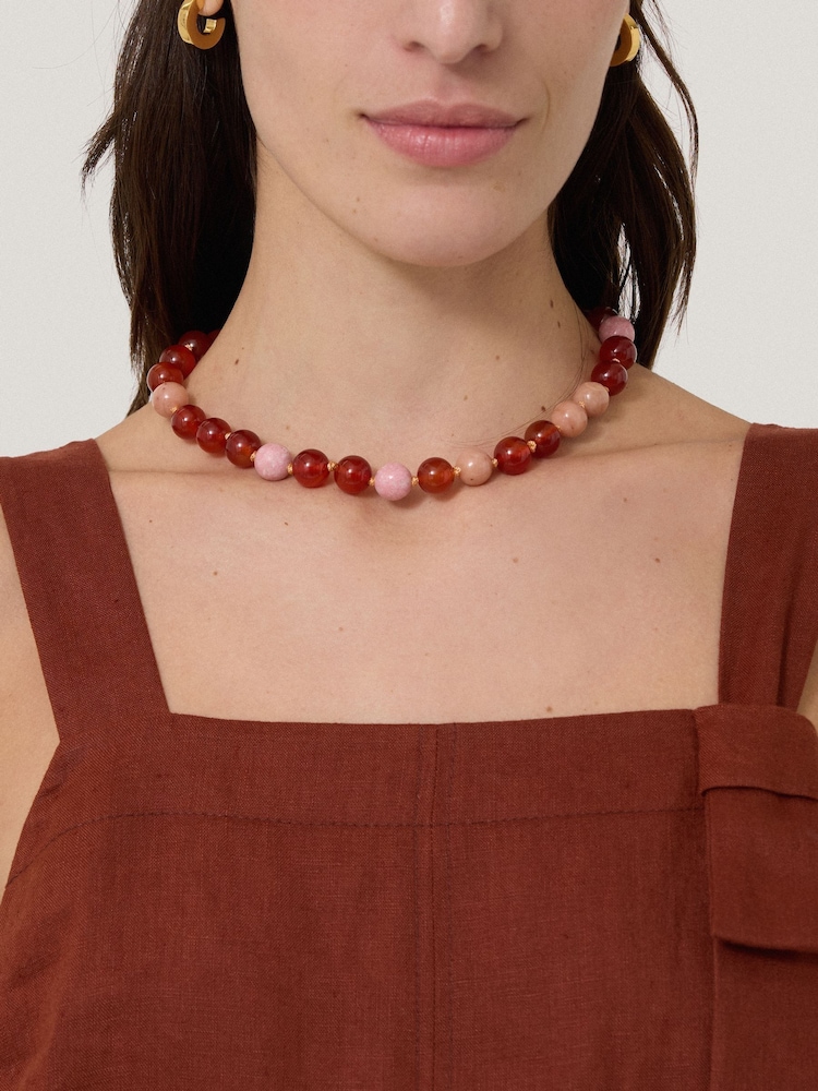 Jigsaw Mixed Bead Necklace - صورة 2 من 6
