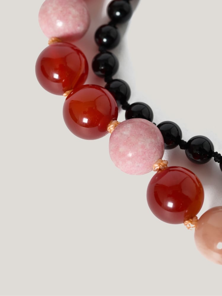 Jigsaw Mixed Bead Necklace - صورة 6 من 6