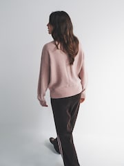 The Set Soft Pink/Black 2 Pack High Neck Cable Jumpers - Image 3 of 6