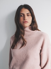 The Set Soft Pink/Black 2 Pack High Neck Cable Jumpers - Image 5 of 6