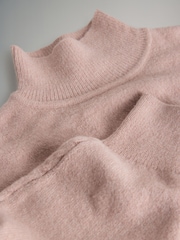 The Set Soft Pink/Black 2 Pack High Neck Cable Jumpers - Image 6 of 6