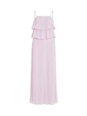 VILA Purple Pleated Plisse Occasion Dress - Image 5 of 6