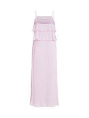 VILA Purple Pleated Plisse Occasion Dress - Image 6 of 6