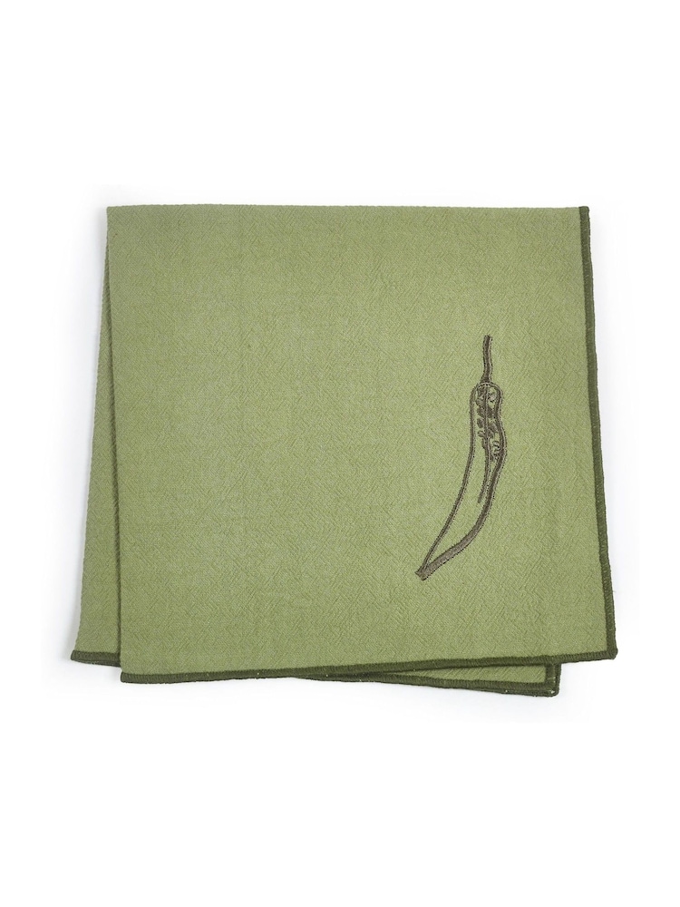 Purer Home X Eden Project Set of 4 Multi Embroidered Napkins - Image 6 of 6