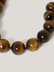 Jigsaw Brown Tigers Eye Bead Necklace - Image 3 of 3