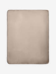 Natural Plush Fleece Blanket Stitch Throw - Image 4 of 6