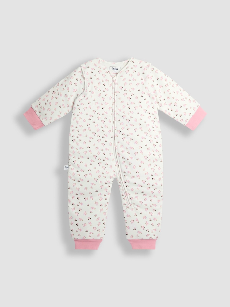 JoJo Maman Bébé Pink Floral 2.5 Tog Sleep Snuggler - Image 1 of 3