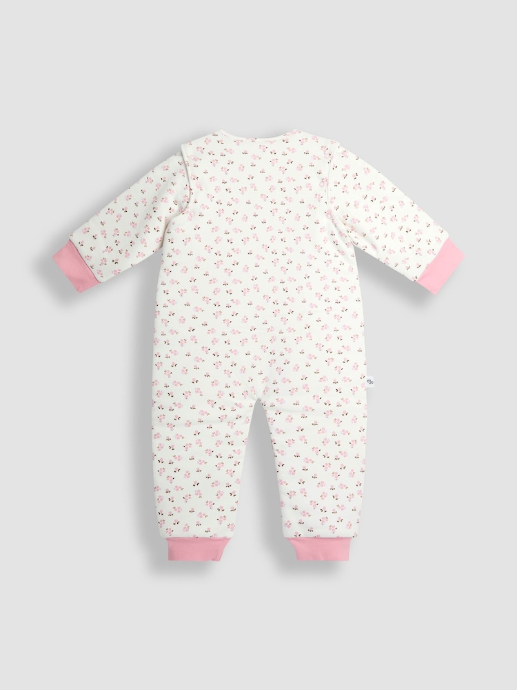 JoJo Maman Bébé Pink Floral 2.5 Tog Sleep Snuggler - Image 2 of 3