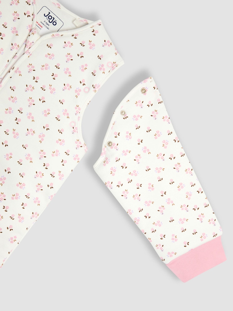 JoJo Maman Bébé Pink Floral 2.5 Tog Sleep Snuggler - Image 3 of 3