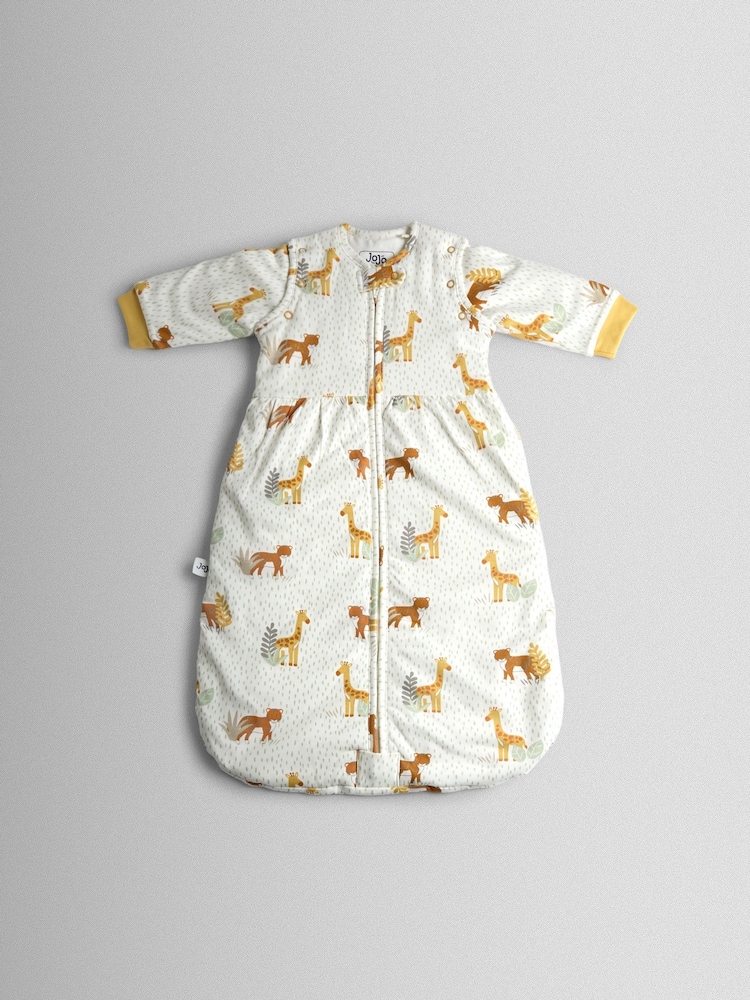 JoJo Maman Bébé Safari 2.5 Tog Sleeved Baby Sleeping Bag - Image 1 of 4 JoJo Maman Bébé Safari 2.5 Tog Sleeved Baby Sleeping Bag - Image 1 of 4