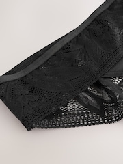Negru - Lace & Microfibre Knickers 2 Pack - Imaginea 5 din 5