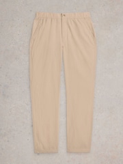 White Stuff Natural Drawstring Linen Blend Trousers - Image 1 of 2