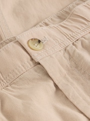 White Stuff Natural Drawstring Linen Blend Trousers - Image 2 of 2