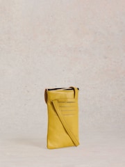 White Stuff Yellow Coco Leather Phone Bag - Image 1 of 4