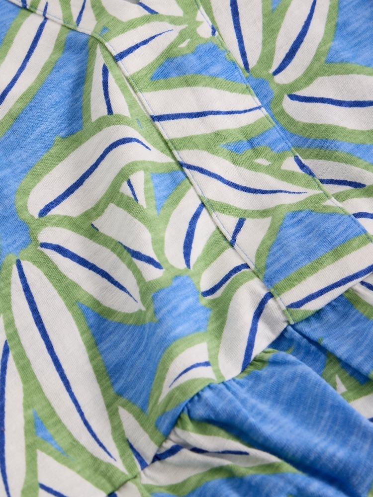 White Stuff Blue Macie Sleeveless 100% Cotton Tunic - Image 6 of 6