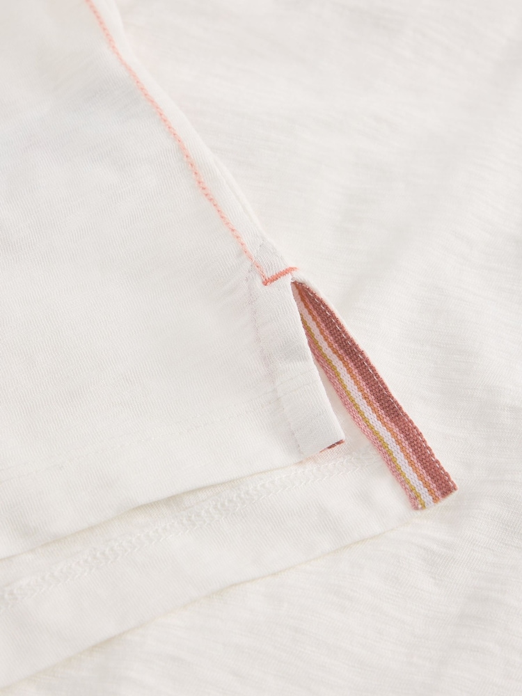White Stuff White Abersoch Fishes Graphic 100% Cotton T-Shirt - Image 6 of 6 White Stuff White Abersoch Fishes Graphic 100% Cotton T-Shirt - Image 6 of 6