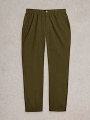 White Stuff Green Drawstring Linen Blend Trousers - Image 1 of 2