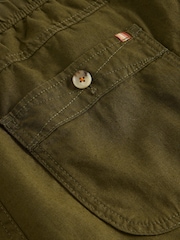 White Stuff Green Drawstring Linen Blend Trousers - Image 2 of 2