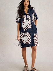 White Stuff Blue June 100% Linen Dress - Image 1 of 6
