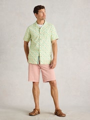 White Stuff Green Mini Cactus Printed 100% Organic Cotton Shirt - Image 1 of 6