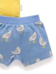 Purebaby Yellow 100% Cotton Seagull T-Shirt And Shorts Set - Image 4 of 4