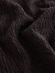 Chocolate Brown Textured Henley Detail Tank - Image 2 of 3