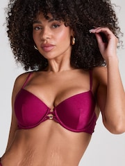 Hunkemöller Red Marrakech Padded Underwired Bikini Top - Image 1 of 5