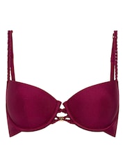 Hunkemöller Red Marrakech Padded Underwired Bikini Top - Image 4 of 5