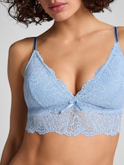 Hunkemöller Posie Triangle Blue Bralette - Image 2 of 5