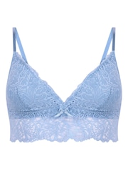 Hunkemöller Posie Triangle Blue Bralette - Image 4 of 5
